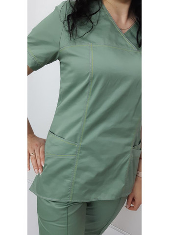 Жіночий медичний костюм Ластівка стрейч-котон три чверті рукав 60, No Brand (365843035)