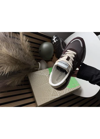Кроссовки женские Premiata Lauryn Brown Beige PREMIUM | Премиата Лаурин Премиум коричневые бежевые No Brand коричневые демисезоны (389741735)