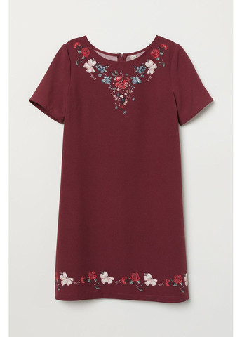 Бордовое платье H&M