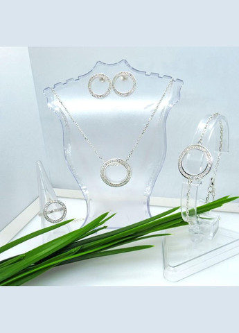 Срібний браслет з фіанітами "Захват" No Brand (350667309)