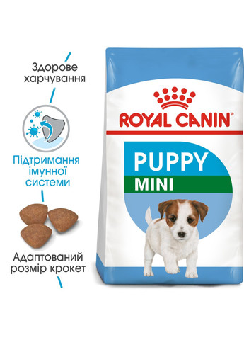 Сухий корм для цуценят дрібних порід Puppy Mini до 10 місяців 2 кг (3182550793001) (91119) Royal Canin (316226814)