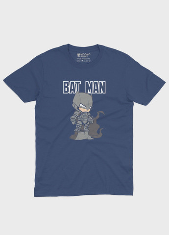 Темно-синя демісезонна футболка для хлопчика з принтом супергероя - бетмен (ts001-1-nav-006-003-014-b) Modno