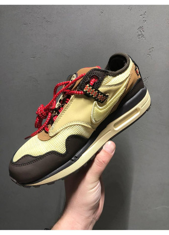 Бежевые демисезонные кроссовки мужские nike air max 87 x cactus j. baroque brown найк аир макс 87 No Brand