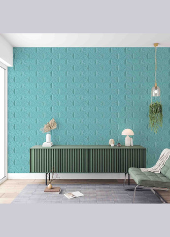 Самоклеющаяся декоративная 3D панель под кирпич голубое озеро 700x770x5 мм Loft Expert (298400387)