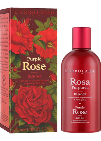 Пена для ванны-гель для душа «Пурпурная роза» Purple Rose Bath Gel 250ml (1063151-31735715) L'erbolario (368661712)