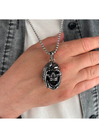 Готичний панк кулон череп з нержавіючої медичної сталі PS-112 No Brand (299340154)