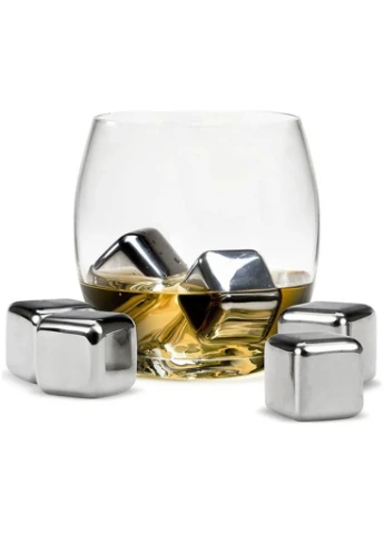 Металеве каміння для віскі Ice Cubes CJ-BK03 4шт. Circle Joy (327072262)