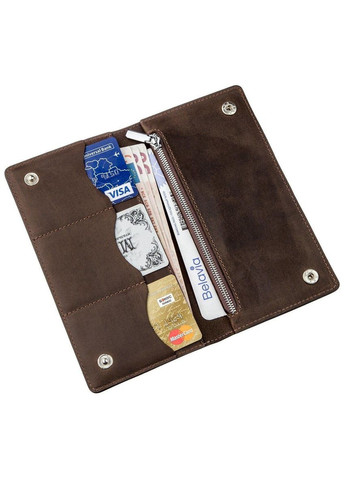Гаманець чоловічий вертикальний матовий 16198 Коричневий Shvigel (329146350)