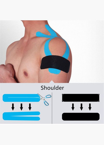 Тейп Кинезио 5 см, кинезиологическая лента Kinesiology Tape, 5 см, голубой No Brand (346048688)