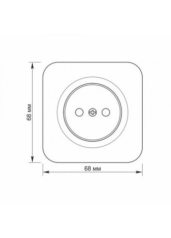 IP20 Розетка наружная одинарная черный графит BINERA Videx (366298281)