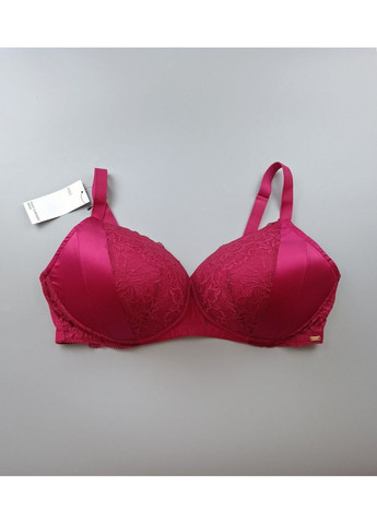 Малиновый бралетт послеопарационный бюстгальтер Marks & Spencer без косточек хлопок, полиэстер, полиамид, шелк, эластан