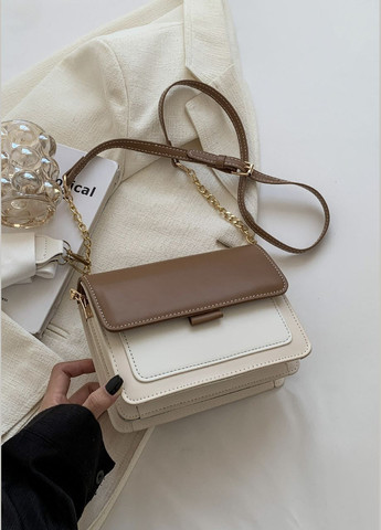 Женская классическая сумка через плечо кросс-боди коричневая No Brand (290665324)