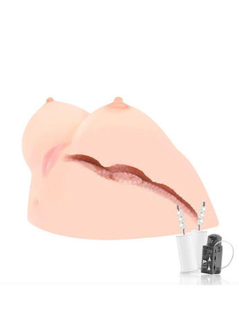 Мастурбатор Juilana Breast 2WayPlus с вибрацией и массажем Kokos (328962408)
