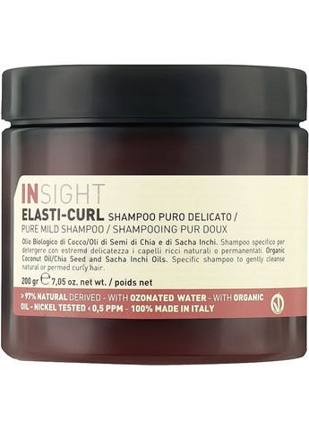 Шампунь мягкий для вьющихся волос Elasti-Curl Pure Mild Shampoo 100g (1080269-31156744) Insight (368628036)
