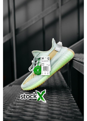 Салатові Осінні кросівки чоловічі adidas yeezy boost 350 v2 hyper space адідас ізі буст No Brand