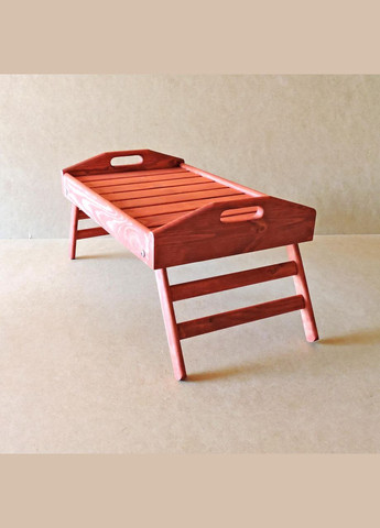 Столик-поднос для завтрака из дерева Аляска коралл (СТП-001714) No Brand (327867808)