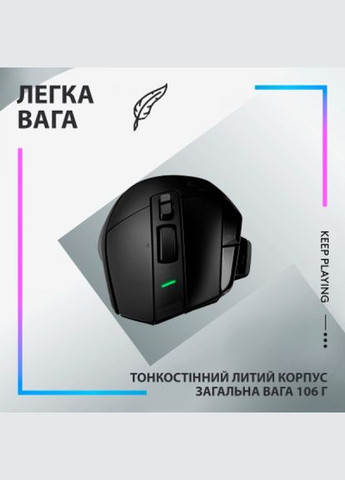 Миша Logitech g502 x plus wireless black (268141214)