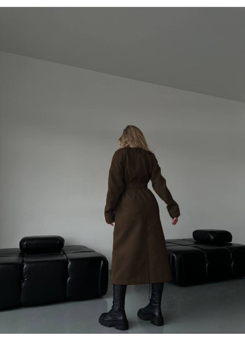 Темно-коричневе Пальто No Brand