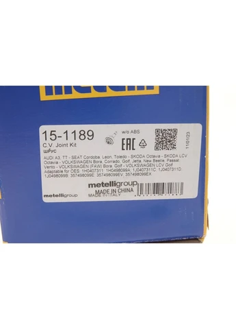 ШРКШ (наружный) Audi A3/TT/Skoda Octavia 96-10/VW Passat 91-00/Golf 91-06 (36z/30z/52.8mm/90mm/4 15-1189 UA63 Metelli (400190024)