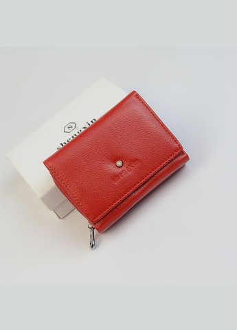 Женский маленький кожаный раскладной мини кошелек на кнопке с монетницей No Brand (333300161)