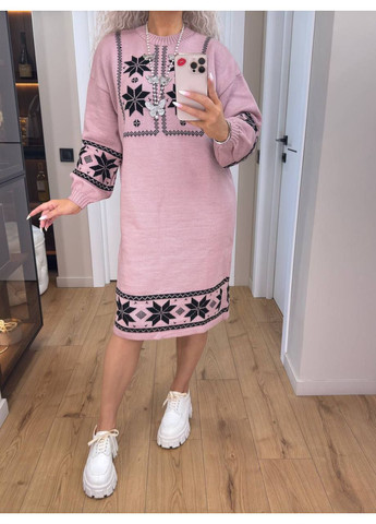 Світло-рожева повсякденний сукня в'язана тепла  LeVi