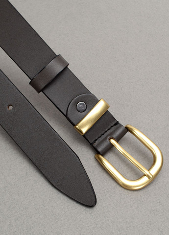 Ремінь шкіряний жіночий HC-3092 коричневий із золотою пряжкою (130 см) HandyCover (314900368)