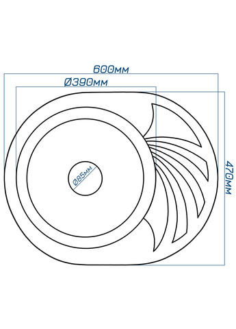 Кухонная мойка Rasa 60 Antracit (902) Romzha (315602700)
