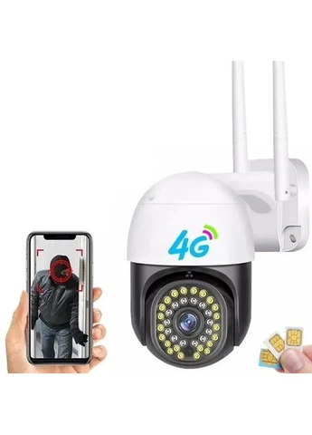 Вулична камера відеоспостереження 4G, 3MP, GSM C18PRO-H / Поворотна IP камера / Зовнішня камера відеоспостереження No Brand (391478064)
