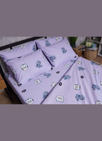 Комплект постільної білизни Бязь Gold Люкс King Size 220x240 наволочки 2х50х70 (MS-820004026) Moon&Star Hello Kitty (288536256)