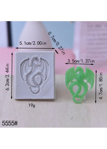 Молд силіконовий Дракон 51 на 62 мм сірий Jannet молди (351480450)