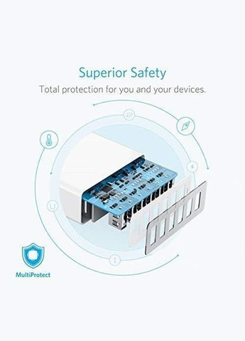 Зарядное устройство 60W 6 Port Charging Station, PIQ (A2123) Anker (335813081)