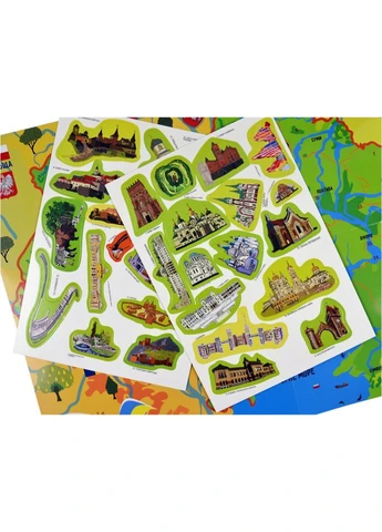 Плакат "карта України" З Наліпками (кп-001) Kp-001 Seli УМНЯШКА (394378509)
