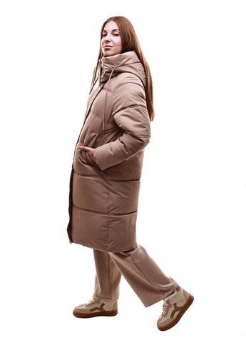 Бежева зимня куртка зимова жіноча No Brand