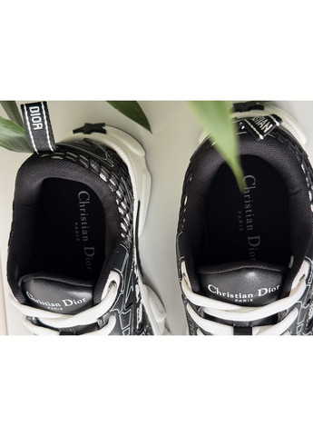 Кроссовки женские Dior Chrono Sneaker Black Grey | Диор Хроно Снике черно-белые No Brand чёрно-белые демисезоны (366742235)