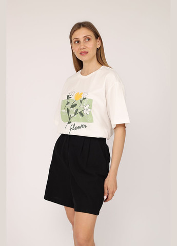 Футболка с коротким рукавом женская цвет белый ЦБ-00277522 Crep - (334429159)