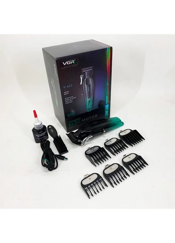 Акумуляторна машинка для стрижки VGR V-662 Колір: зелений No Brand (385242809)