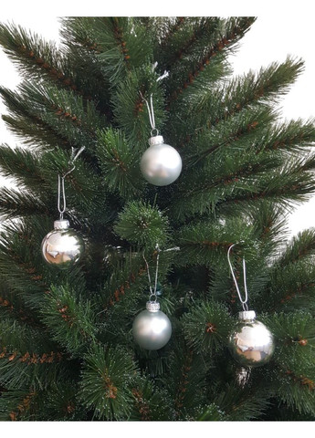 Елочные стеклянные шарики House of Seasons 20 шт серебряные для новогодней ёлки украшения для дома ProDobro (367265833)