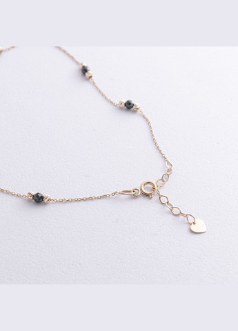 Золотой браслет Сердечки (фианиты) на ногу б04902 24 24 Oniks (323208959)