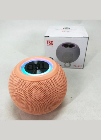 Мощная беспроводная колонка TG337 с Bluetooth, RGB-подсветкой и радио. Цвет: розовый No Brand (359475336)