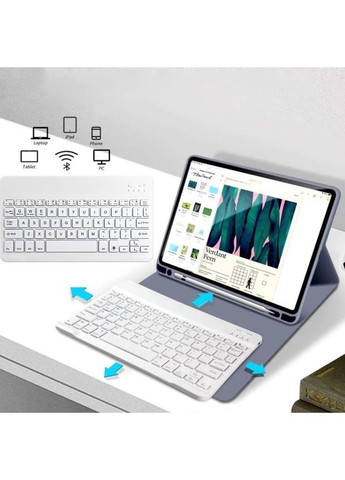 Чохол-книжка з бездротовою клавіатурою для Apple iPad Pro 13" M4 2024 Purple BeCover (360414151)