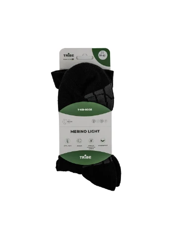 Чорні шкарпетки короткі merino light t-kb-0008 чорні 80% меріносової вовни (401272247)