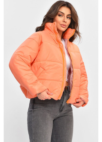 Персиковая демисезонная куртка женская демисезонная персикового цвета Let's Shop