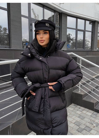 Черный зимний Пуховик No Brand