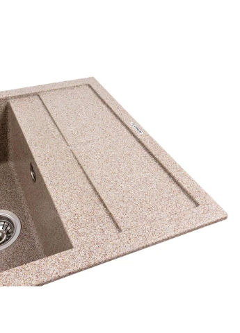 Гранитная мойка для кухни 6550 LOTOS матовая Platinum (392907177)