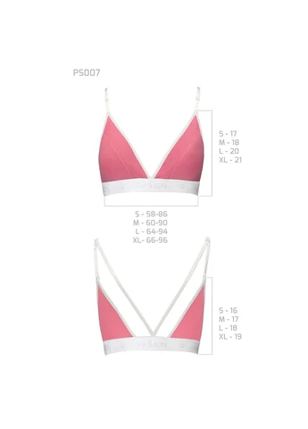 Рожевий спортивний топ з подвійними бретелями ps007 top, pink Passion