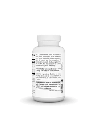 Цинк хелат Zinc, 50 мг, 250 таблеток Source Naturals (361116751)