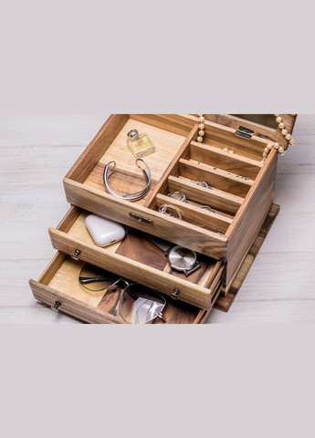 Женская шкатулка для украшений с зеркалом Подарок на День матери EcoWalnut (295266114)