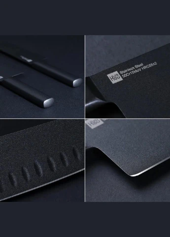 Набір ножів з 2 предметів Xiaomi HuoHou Heat Knife Set Black 2 pcs Huo Hou комбінований,