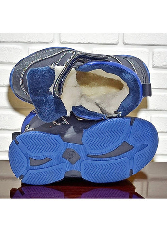 Зимові черевики на липучках для хлопчика на овчині Клібі Clibee (360406367)