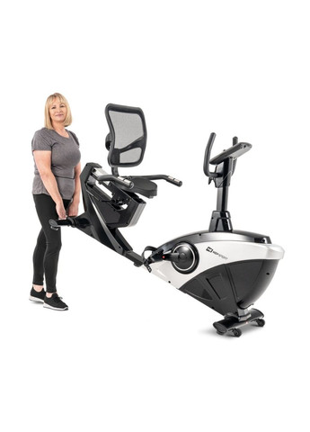 Горизонтальный велотренажер HS-070L Helix серебристый iConsole+ Hop-Sport (301538782)